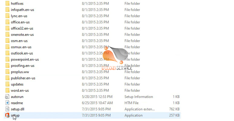 Chạy File Setup để bắt đầu cài đặt Office 2016